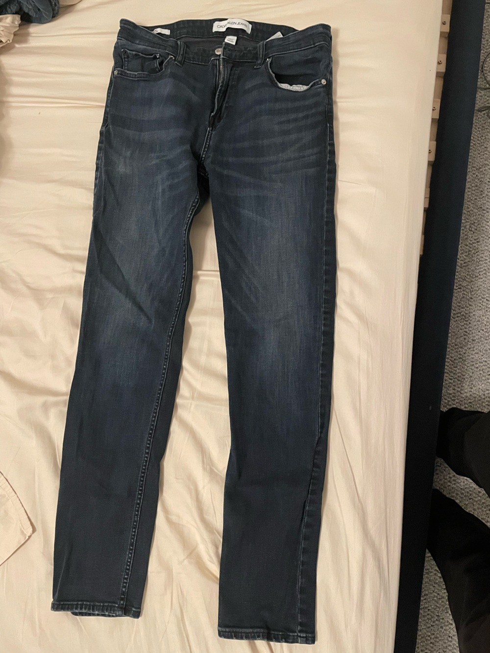 Calvin Klein Men's Skinny Jeans in Dark Blue